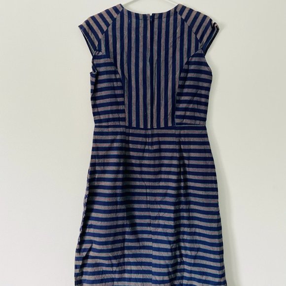 Mata Traders Fair Trade Stripe Sheath Dress Size M Left - Picture 5 of 8
